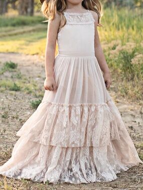 joyfolie mia joy Catrin dress size 14 ecru/parchment/stone